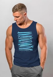 Neverless Tanktop Herren Surfboards South Beach California USA Dunkelblau/Blau