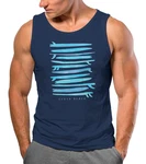 Neverless Tanktop Herren Surfboards South Beach California USA Dunkelblau/Blau Neverless Tanktop Herren Surfboards South Beach California USA Dunkelblau/Blau
