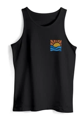 Neverless Tanktop Herren Logo Style Schwarz/Rot/Orange/Dunkelblau/Gelb