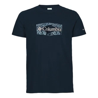 Columbia Kurzarmshirt Sun Trek Short Sleeve Graphic Tee Dunkelblau/Hellblau/Blau