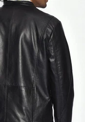 Maze Lederjacke 181Berwick Schwarz/Creme/Rot