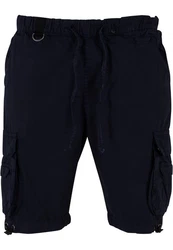 Urban Classics Herren Double Pocket Cargo Shorts Dunkelblau/Blau