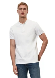 Marc O'Polo Shirt Poloshirt (OCS) Creme/Weiß