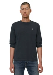 Marc O'Polo Langarmshirt Schwarz/Dunkelblau/Blau