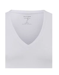 OLYMP T-Shirt V-Shirt Grau/Weiß/Creme