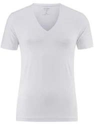 OLYMP T-Shirt V-Shirt Grau/Weiß/Creme