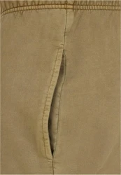 Urban Classics Stoffhose Overdyed Sweatpants Khaki/Dunkelgrün