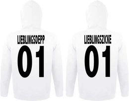 Kapuzenpullover Lieblingsdepp & Lieblingszicke King Queen Hoodie Prchen Set Hoodie mit modischem Print