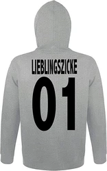 Couples Shop Kapuzenpullover Lieblingsdepp & Lieblingszicke King Queen Hoodie Prchen Set Grau