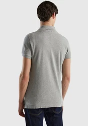 United Colors of Benetton Poloshirt mit Label-Badge Grau/Hellgrau