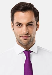 Vincenzo Boretti Businesshemd tailliert Haifischkragen Lila/Weiß/Fliederfarben