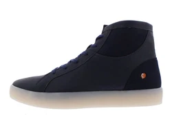 softinos Schnürstiefel Dunkelblau/Blau