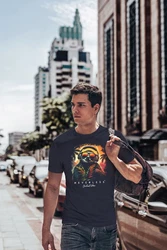 Neverless Print-Shirt Herren T-Shirt Musik DJ Chill Faultier Dunkelblau/Rosa/Gelb/Braun/Blau