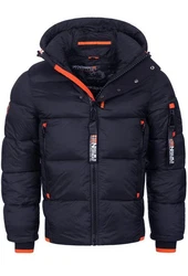 Geographical Norway Steppjacke Herren Winter Jacke Parka Outdoor Dunkelblau