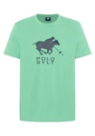 Polo Sylt Print-Shirt Logo-Symbol Hellgrün/Grün