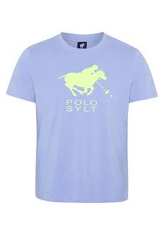 Polo Sylt Print-Shirt Logo-Symbol Hellblau/Blau/Türkis/Lila Polo Sylt Print-Shirt Logo-Symbol Hellblau/Blau/Türkis/Lila