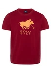 Polo Sylt Print-Shirt Logo-Symbol Dunkelrot/Rot
