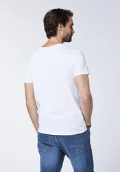 Polo Sylt Print-Shirt Logo-Symbol Grau/Braun/Silber