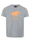 Polo Sylt Print-Shirt Logo-Symbol Grau