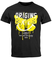 Neverless Print-Shirt Herren T-Shirt Aufdruck Schmetterling Butterfly Make Your Own History Lila/Dunkelgrau/Gelb/Schwarz/Orange