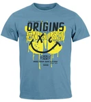 Neverless Print-Shirt Herren T-Shirt Aufdruck Schmetterling Butterfly Make Your Own History Blau/Hellblau/Türkis/Dunkelblau Neverless Print-Shirt Herren T-Shirt Aufdruck Schmetterling Butterfly Make Your Own History Blau/Hellblau/Türkis/Dunkelblau