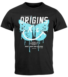 Print-Shirt Herren T-Shirt Aufdruck Schmetterling Butterfly Make your own History mit Print