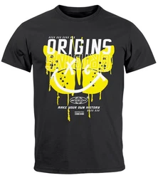 Neverless Print-Shirt Herren T-Shirt Aufdruck Schmetterling Butterfly Make Your Own History Lila/Dunkelgrau/Gelb/Orange