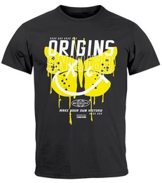 Print-Shirt Herren T-Shirt Aufdruck Schmetterling Butterfly Make your own History mit Print