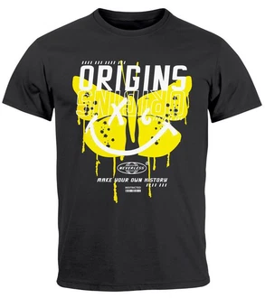 Neverless Print-Shirt Herren T-Shirt Aufdruck Schmetterling Butterfly Make Your Own History Lila/Dunkelgrau/Gelb/Orange