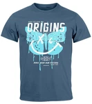 Neverless Print-Shirt Herren T-Shirt Aufdruck Schmetterling Butterfly Make Your Own History Dunkelblau/Blau/Türkis Neverless Print-Shirt Herren T-Shirt Aufdruck Schmetterling Butterfly Make Your Own History Dunkelblau/Blau/Türkis