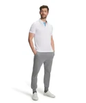 FALKE Poloshirt Weiß/Creme/Dunkelrot