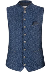 Stockerpoint Trachtenweste Edward Dunkelblau/Hellblau/Blau