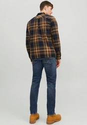 JACK & JONES Hemd JJEddie Overshirt Braun/Beige
