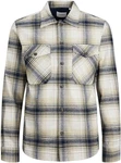 JACK & JONES Hemd JJEddie Overshirt Creme/Beige/Grau/Rot