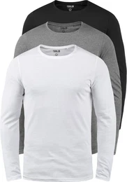 !Solid Rundhalsshirt SDBasal Langarmshirts 3er-Pack