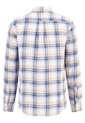 FYNCH-HATTON Leinenhemd Linen Checks B.D. Hellblau/Blau/Rot