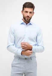 Eterna Businesshemd Slim Fit Langarm Hellblau