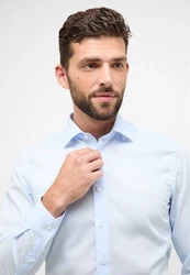 Eterna Businesshemd Slim Fit Langarm Hellblau
