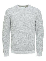 SELECTED HOMME Pullover Vince Grau/Hellgrau