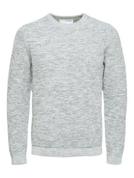 Rundhalspullover SLHVINCE LS KNIT BUBBLE CREW NECK NOOS