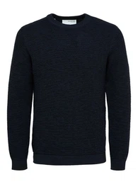 Rundhalspullover SLHVINCE LS KNIT BUBBLE CREW NECK NOOS