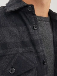 Jack & Jones Karohemd JPRROY CHECK OVERSHIRT L/S SN Schwarz/Dunkelblau/Dunkelgrau/Grau/Rot