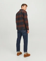 Jack & Jones Karohemd JPRROY CHECK OVERSHIRT L/S SN Orange/Braun/Rot/Beige