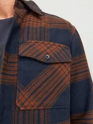 Jack & Jones Karohemd JPRROY CHECK OVERSHIRT L/S SN Orange/Braun/Rot/Beige