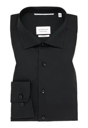 Eterna Businesshemd Slim Fit Langarm Schwarz/Dunkelgrau