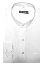 Leinenhemd HU-0501 Schlupfhemd mit Stehkragen, 100% Leinen Regular Made in EU