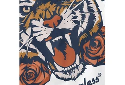 Neverless Tanktop Herren Tank-Top Print Tiger Rosen Retro Vintage Rot/Grau