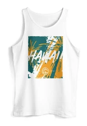 Neverless Tanktop Herren Hawaii Surfing Gelb