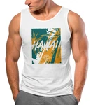 Neverless Tanktop Herren Hawaii Surfing Gelb