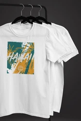 Neverless Print-Shirt Herren T-Shirt Hawaii Surfing Fashion Gelb/Orange/Blau